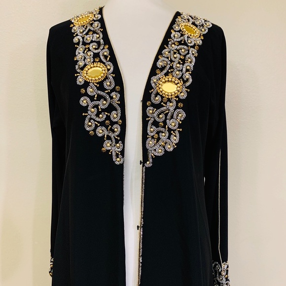 BRAND NEW BEAUTIFUL AUTHENTIC ARABIC CRYSTAL ABAYA - Picture 3 of 8